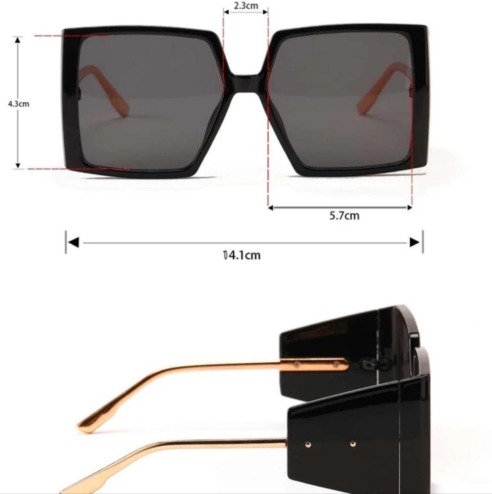 💎Green Square Framed Boho Fashion Sunglasses💎 - Picture 3 of 5